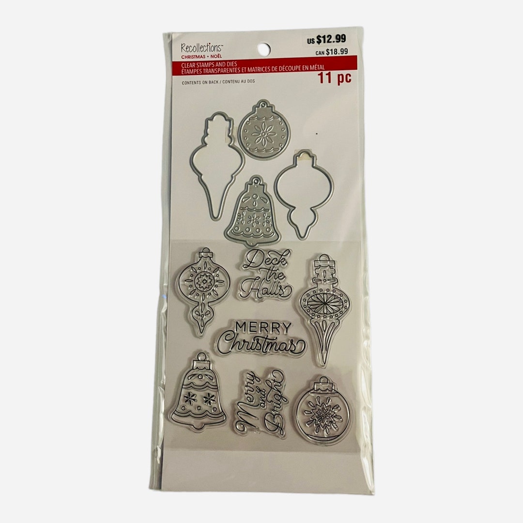Recollections Clear Stamps & Dies Holiday Ornaments 672660 Etsy