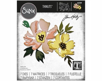 Brushstroke Flowers #1 Thinlits Dies 665209 - Sizzix - Tim Holtz