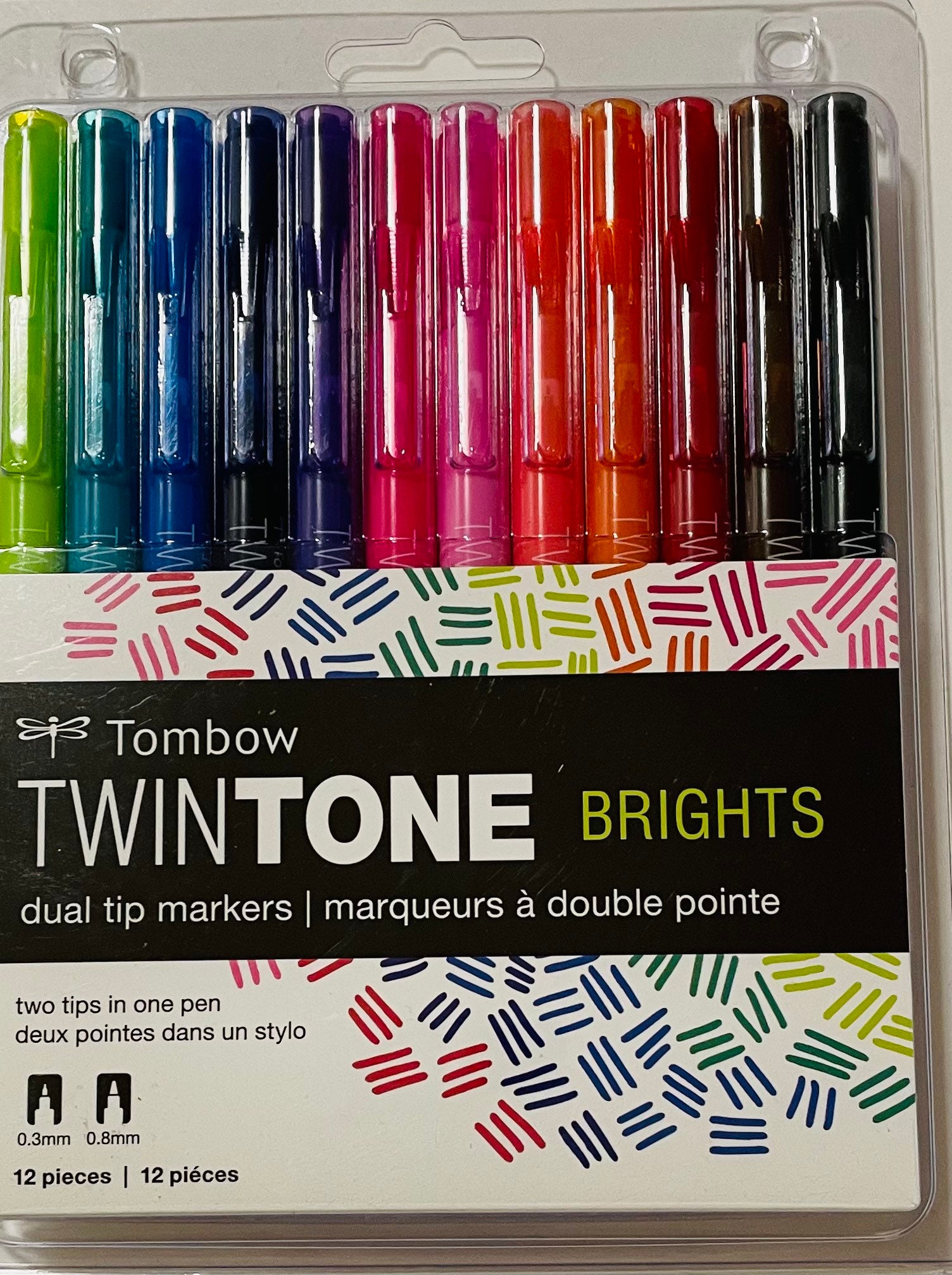 TwinTone Dual Tip Art Marker Bright Set, 12-Pack