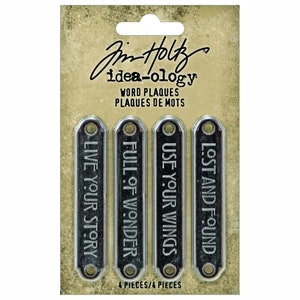 Plaques avec mots TH94246 - Tim Holtz Idea-ology