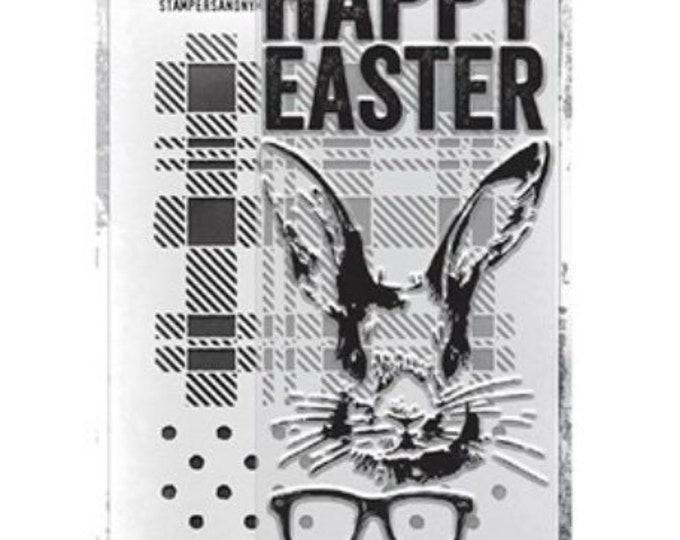 Stampers Anonymous/tim Holtz Clear Stamp and Stencil Hippity Hoppity