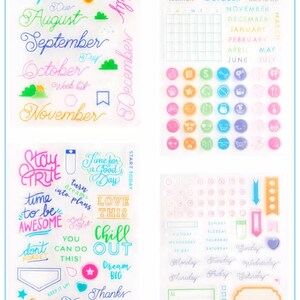 Craft Smart Value Pack - Calendar - Set of 4 Clear Stamp Sheets - 199 pieces