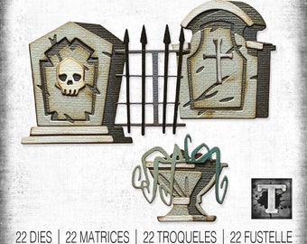Graveyard Thinlits Colorize Dies 666383 - Sizzix - Tim Holtz