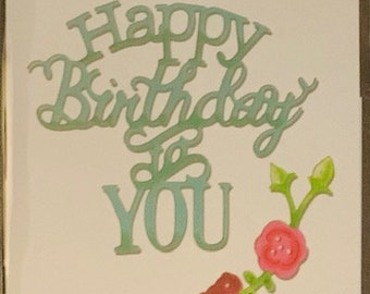 Sizzix Thinlits - Phrase Happy Birthday to You 660368