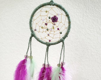 Native American Purple Rose DreamCatcher
