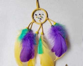 Native American Yellow and Purple Dreamcatcher