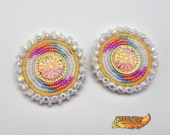 Native American Beaded Swirl Earrings