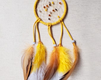 Native American Yellow Dreamcatcher
