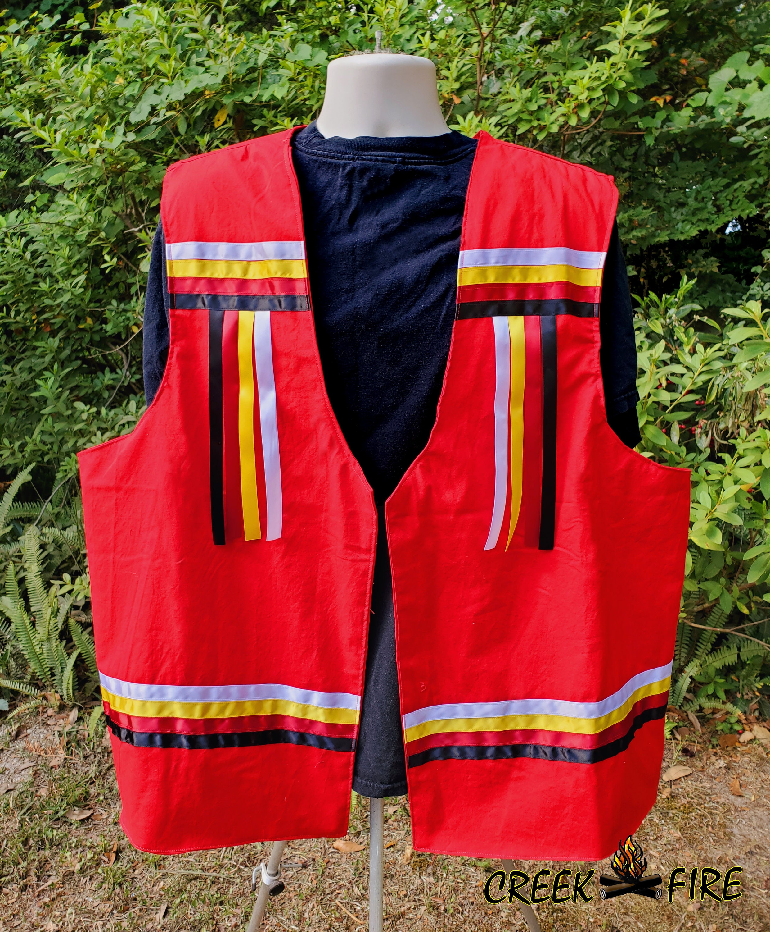 Native American Red Ribbon Vest Men s Size XXL Etsy