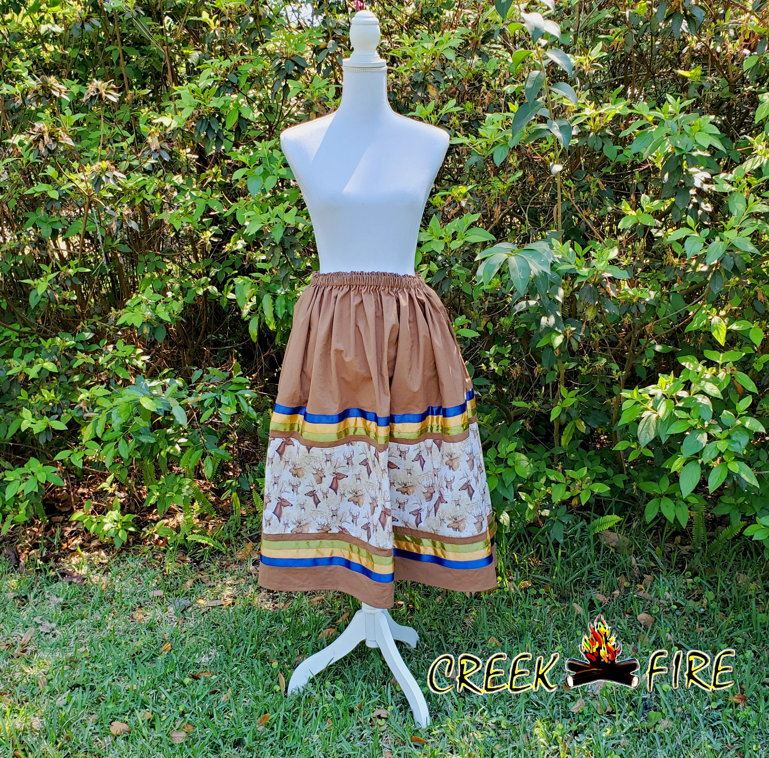 Ameri VINTAGE】RIBBON EMBROIDERY SKIRT-