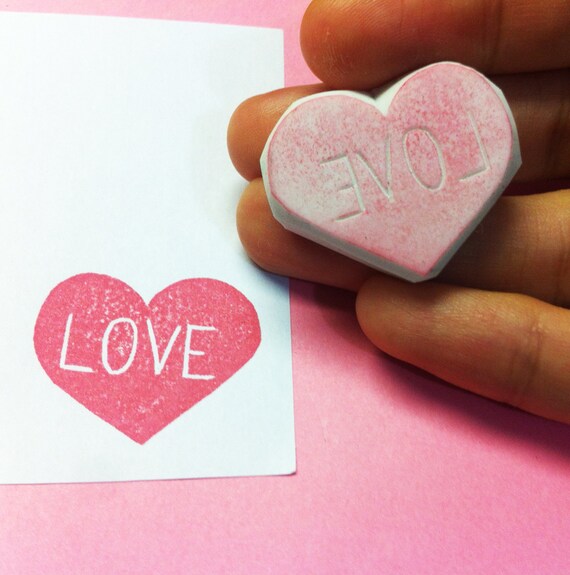 Items similar to Heart Rubber Stamp, Love stamp, wedding stamp, heart