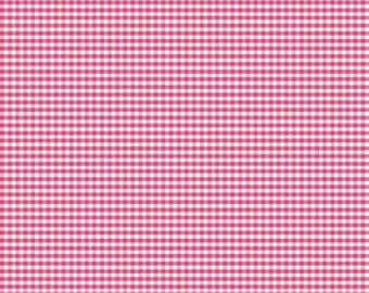 Gingham Small Hot PInk  C440-70   by Riley Blake