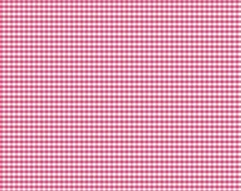 Gingham Small Hot PInk  C440-70   by Riley Blake