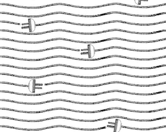 Press On  C15256-White Cord Stripe   J. Wecker Frisch  Riley Blake Designs ***In Stock - Shipping Now****