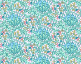 Kaffe and Morris & Co - Artichoke Lavender Fabric  PPWKW001.LAVENDER - Cotton Fabric