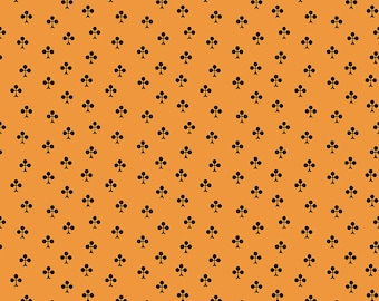 QUEEN OF WEEN - Clubs  - Halloween - J Wecker Frisch -- Riley Blake Designs 13172 Orange