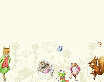 PETER RABBIT & FRIENDS  Border Print CD15867  Cloud Riley Blake Designs
