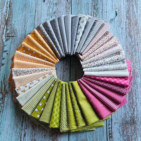 Spring Chicken   FQ Bundle - Sweetwater Moda Fabrics - 38 Fat Quarters (18"X22") **