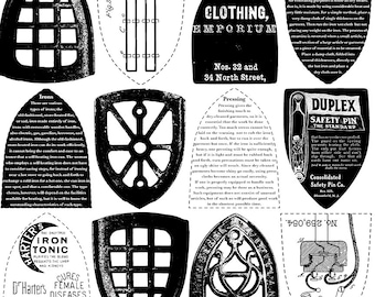 Press On  C15257-White  Iron Plate   J. Wecker Frisch  Riley Blake Designs ***In Stock - Shipping Now****