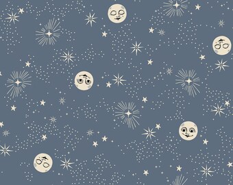 Moda Ruby Star  Good Spirits    Moons RS5136 12  Blue
