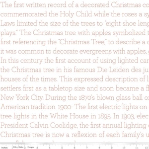 Classic Christmas  by J. Wecker Frisch 16291 RED Writing  for  Riley Blake Designs **Just In ****