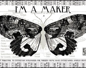 She Who Sews  ANGEL MAKER Mural Panel  KIT J. Wecker Frisch
