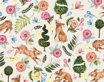 Sweet Spring  by  Hester & Cook  CD15800 Ivory Main  ** Love These  Riley Blake
