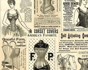 Sew Journal J. Wecker Frisch  C13889 Vintage Corset Ads Cream    IN STOCK