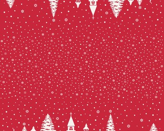 Buon Natale  by Fig Tree   RED  Border  for Moda. 35407 14