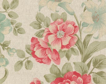 COLLECTIONS ETCHINGS - Mochi LINEN Bold Blossoms (44330 11L) - By 3 Sisters for Moda - Sold By the Yard
