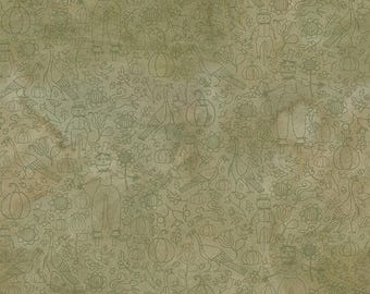 Bittersweet Farm   Main Print   C14855 OLIVE   by Teresa Kogut