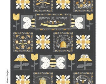 Honey to the Soul  Quilt Kit by Deb Strain made with Lavender and Honey Dark Version