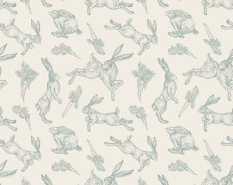 Sweet Spring  by  Hester & Cook  CD15803 Ivory   ** Love These  Hares   Riley Blake