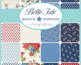 Belle Isle  FQ Bundle - Minick and Simpson - Moda Fabrics - 35 Fat Quarters (18"X22") - 100% Cotton GORGEOUS PRINTS  Discontinued Line