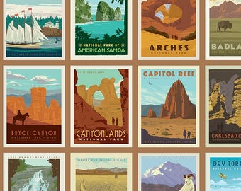 National Parks Poster Sand   C8780. by Anderson Group for Riley Blake