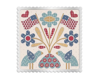 Lori Holt Americana Needle Minder for Riley Blake Designs, Scissor Minder, Pin Holder, Refrigerator Magnet