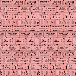 Art Journal by J. Wecker Frisch  for Riley Blake  Pink Tickets Fabric