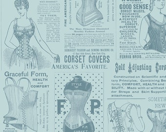 Sew Journal J. Wecker Frisch  C13889  Blue  Vintage Corset Ads   IN STOCK