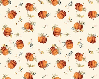 Riley Blake Shades of Autumn   Pumpkins by My Minds Eye  C13471-Cream