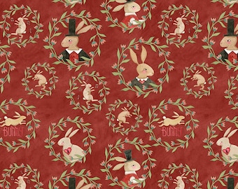 Hop Hop Hooray  C14272- Red Cameos   Teresa Kogut   Riley Blake Designs