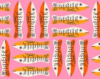 Ruby Star  1 800 Calico  RS4168 11  Little Sardines Lucky Pink