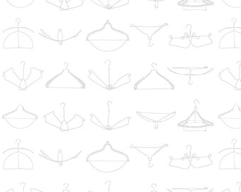 Press On  C15258-White Wire Hangers   J. Wecker Frisch  Riley Blake Designs ***In Stock - Shipping Now****