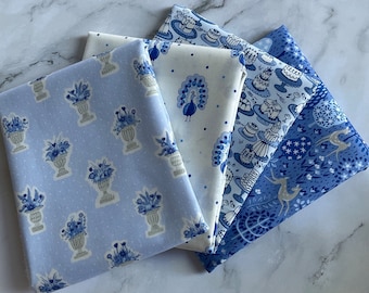Liberty Blue  Garden Party Picnic Trifle  4 Fat Quarters*** SHIPPING NOW** In Stock. Riley Blake