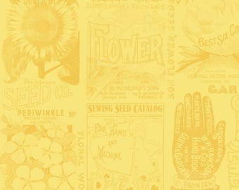 Sewing Seeds III  C15690-YELLOW   J. Wecker Frisch  Riley Blake Designs ***In Stock ****