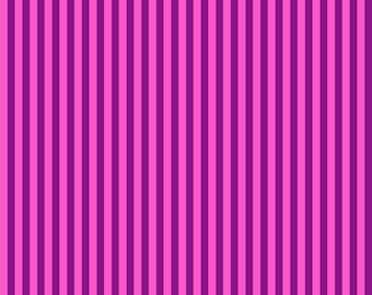 Tula Pink Tent Stripe  FOXGLOVE-  Fabric By The Yard - 100% Cotton - Free Spirit Fabrics - Polka Dot