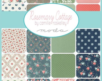 Rosemary Cottage  40 FQ Bundle - Camille Roskelley - Moda Fabrics -Fat Quarters (18"X22") *** GORGEOUS PRINTS