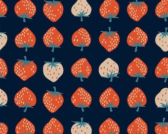 Ruby Star STRAWBERRY.  RS3087  18L  Cotton/Linen   Canvas Navy