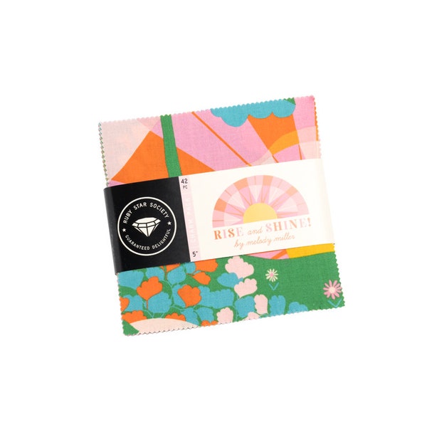 Rise and Shine Charm Pack by Melody Miller for Ruby Star Society RS0076PP 42 5" Fabric Squares