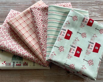 My Summer House by Bunnyhill Designs  Curated 6 FQ bundle  Sweet  Prints