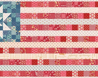Lori Holt - Oh Beautiful Flag Runner and Amber Waves Mini Kit